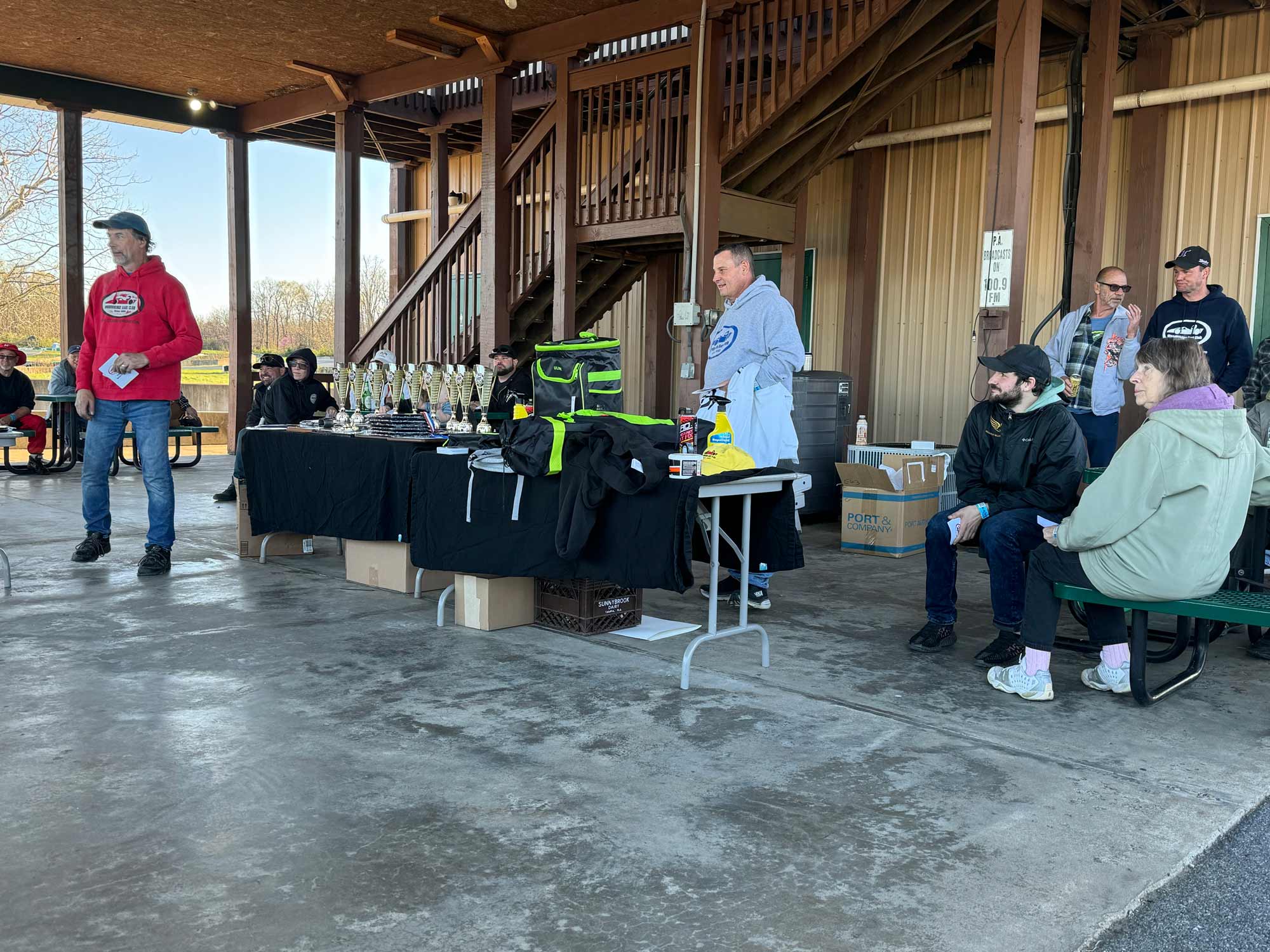WKC's Rodney Smith (right) and Simon Whitnell present awards at a previous year's Awards Ceremony